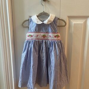 Lilly Pulitzer Blue & White Berry Dress, 12-18 months